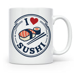 Sushi Tasse I Love Sushi Spruch | Japanische Küche Geschenk  – Weiß [farbe:weiß]