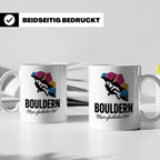 Bouldern Tasse - Mein Glücklicher Ort - Kletterhalle, Boulde – Weiß [farbe:weiß]