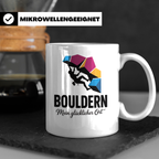 Bouldern Tasse - Mein Glücklicher Ort - Kletterhalle, Boulde – Weiß [farbe:weiß]