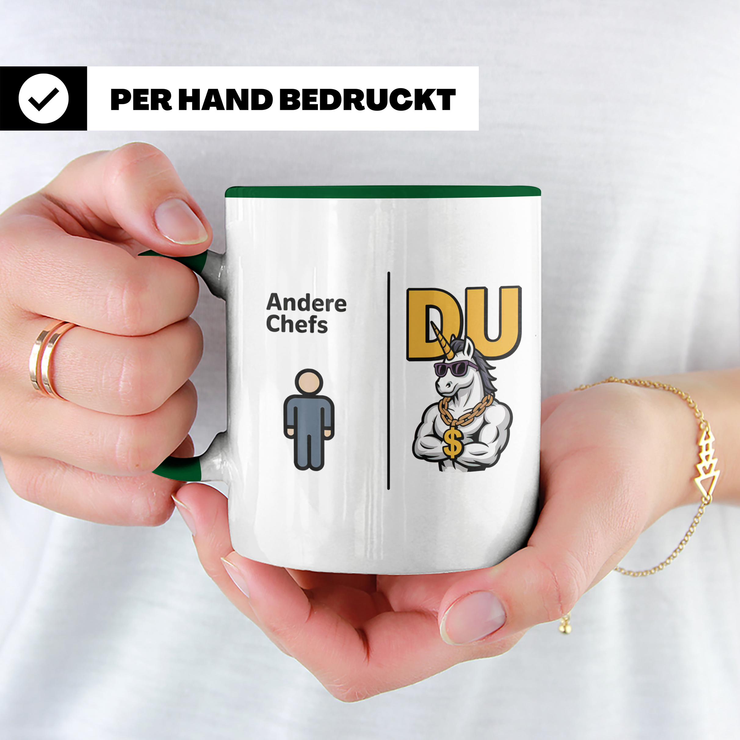Chef Tasse - Boss Einhorn Motiv - Vergleich zu Anderen - Büro Geschenk - Spruch Geschenkidee für Führungskräfte mit Humor