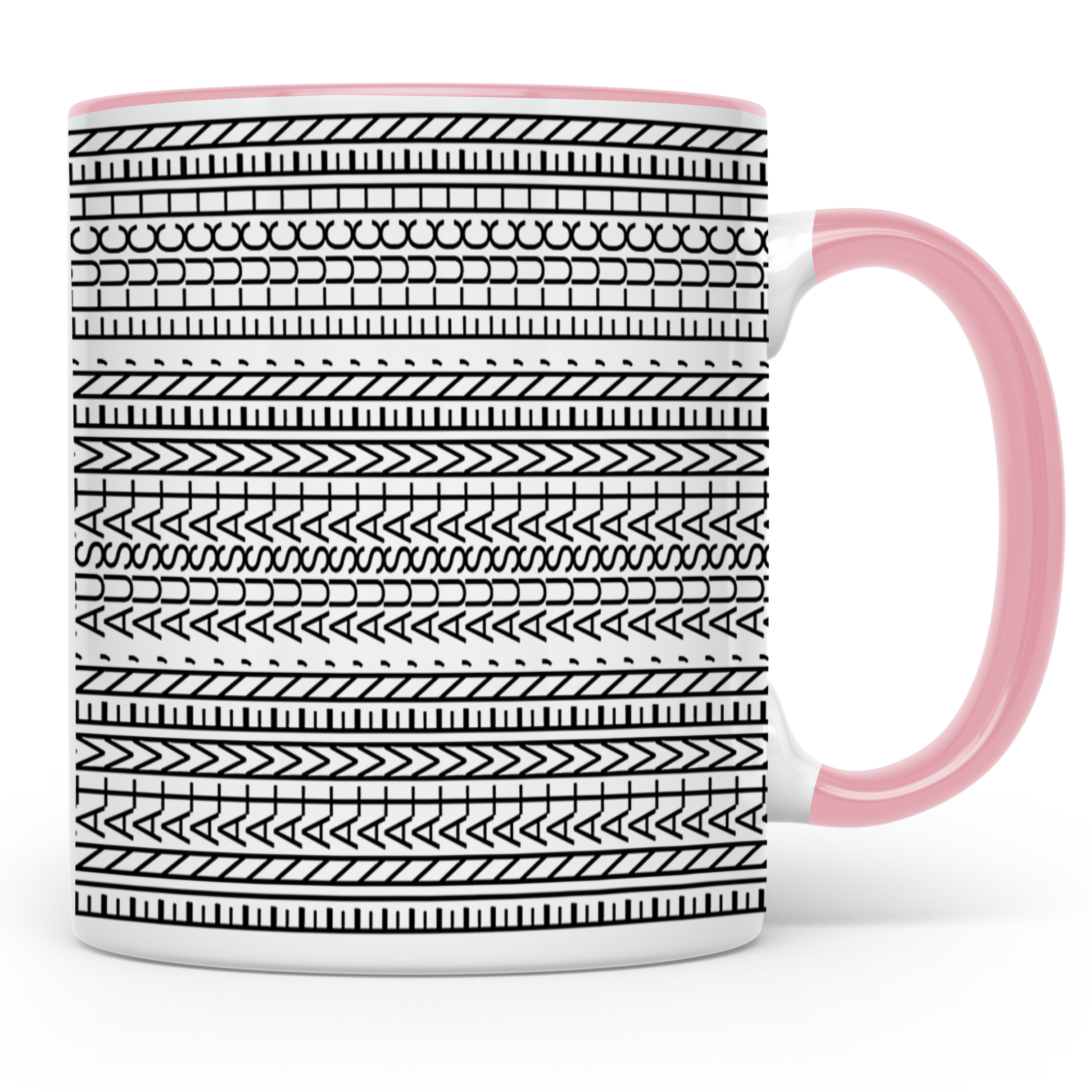 Einatmen Ausatmen Fluchen Tasse Lustig Spruch Kaffeetasse Bü – Rosa Szene1 [farbe:rosa]
