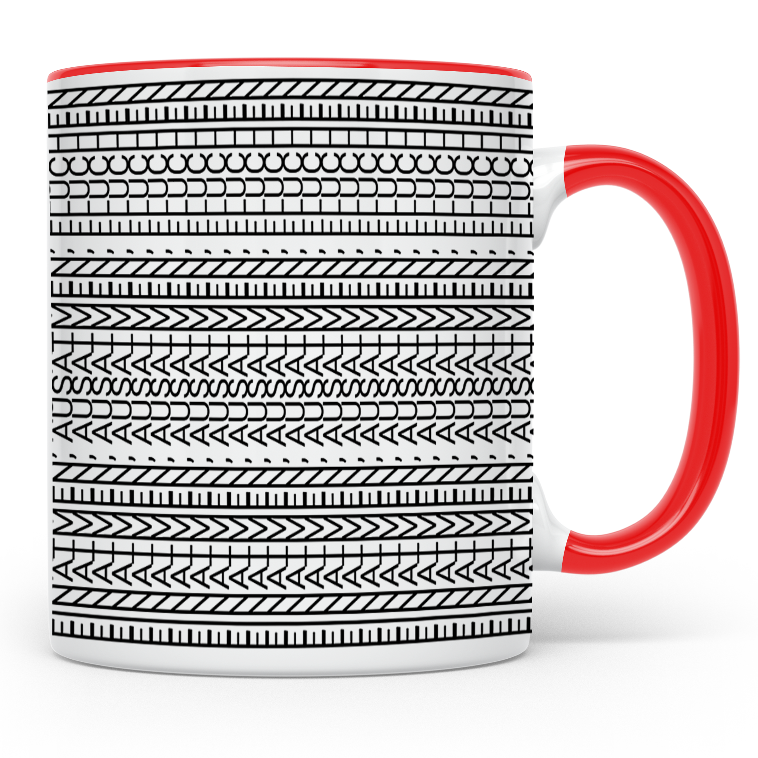 Einatmen Ausatmen Fluchen Tasse Lustig Spruch Kaffeetasse Bü – Rot Szene1 [farbe:rot]