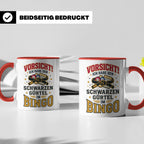 Bingo Tasse lustiger Spruch Schwarzer Gürtel im Bingo Kaffee – Rot [farbe:rot]