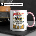 Bingo Tasse lustiger Spruch Schwarzer Gürtel im Bingo Kaffee – Rosa [farbe:rosa]