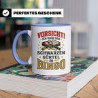 Bingo Tasse lustiger Spruch Schwarzer Gürtel im Bingo Kaffee – Blau [farbe:blau]