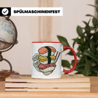 Sushi Tasse mit Nigiri Ramen Motiv Japanische Welle Design K – Rot [farbe:rot]