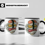Sushi Tasse mit Nigiri Ramen Motiv Japanische Welle Design K – Schwarz [farbe:schwarz]