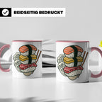 Sushi Tasse mit Nigiri Ramen Motiv Japanische Welle Design K – Rosa [farbe:rosa]
