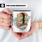 Sushi Tasse mit Nigiri Ramen Motiv Japanische Welle Design K – Schwarz [farbe:schwarz]