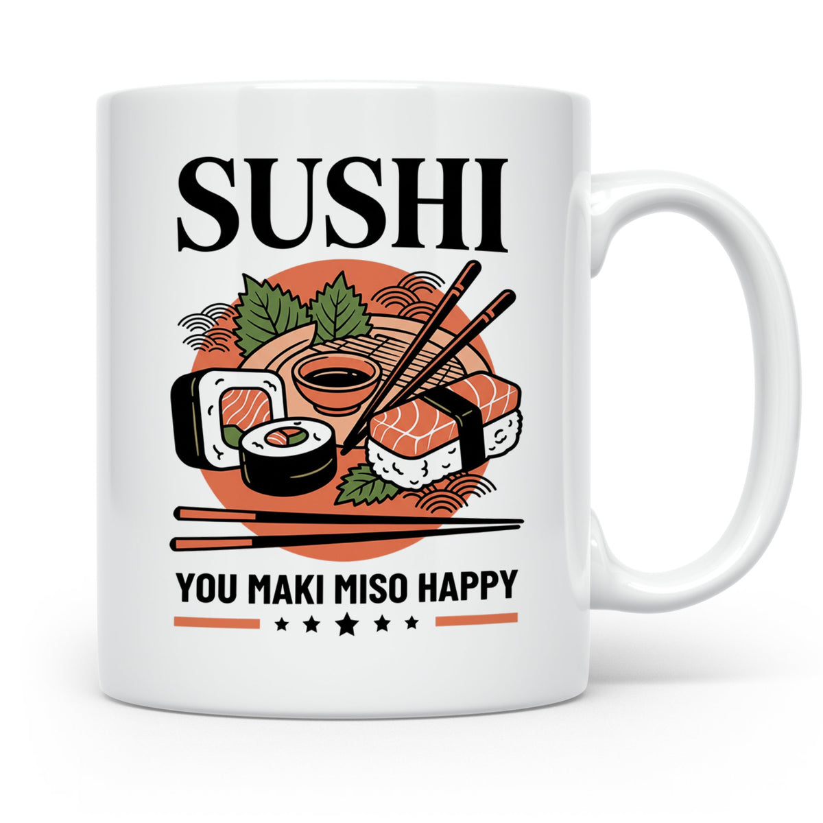 Sushi Tasse mit Spruch You Maki Miso Happy lustig Japanische – Weiß [farbe:weiß]