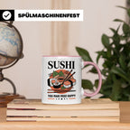 Sushi Tasse mit Spruch You Maki Miso Happy lustig Japanische – Rosa [farbe:rosa]