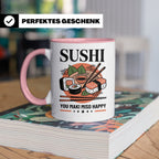 Sushi Tasse mit Spruch You Maki Miso Happy lustig Japanische – Rosa [farbe:rosa]