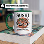 Sushi Tasse mit Spruch You Maki Miso Happy lustig Japanische – Grün [farbe:grün]