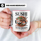 Sushi Tasse mit Spruch You Maki Miso Happy lustig Japanische – Rosa [farbe:rosa]