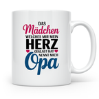 Opa Tasse - Das Mädchen, welches mein Herz geklaut hat - Ges – Weiß [farbe:weiß]