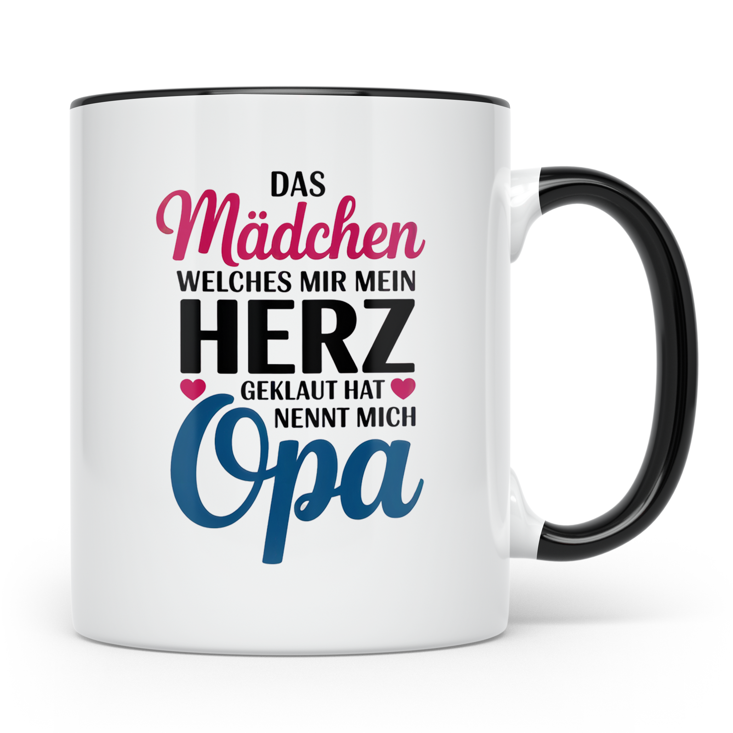 Opa Tasse - Das Mädchen, welches mein Herz geklaut hat - Ges – Schwarz [farbe:schwarz]