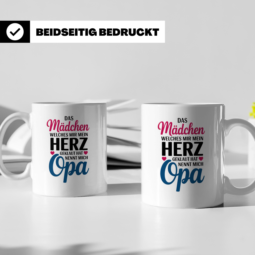 Opa Tasse - Das Mädchen, welches mein Herz geklaut hat - Ges – Weiß [farbe:weiß]