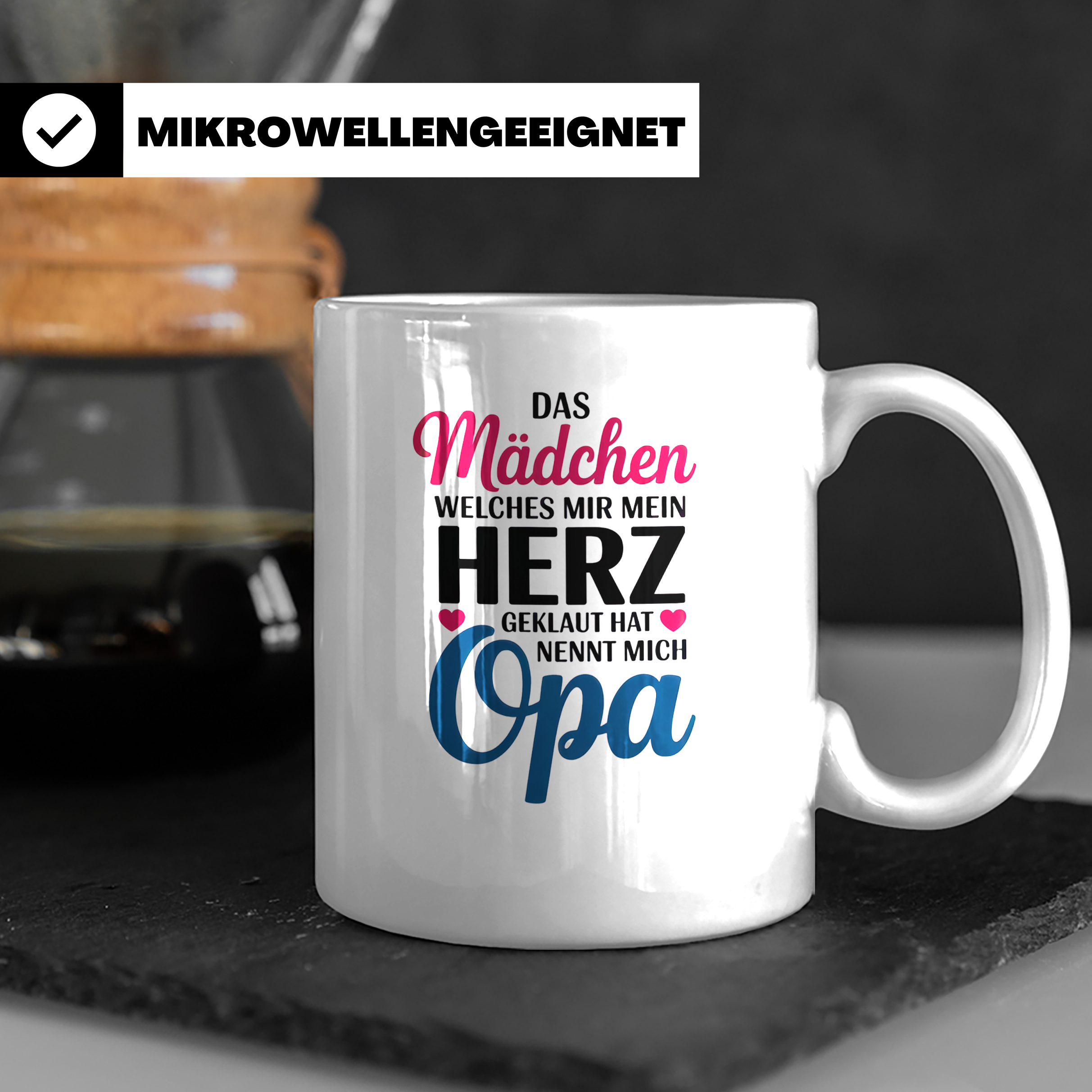 Opa Tasse - Das Mädchen, welches mein Herz geklaut hat - Ges – Weiß [farbe:weiß]