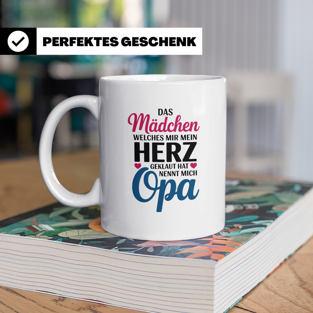 Opa Tasse - Das Mädchen, welches mein Herz geklaut hat - Ges – Weiß [farbe:weiß]