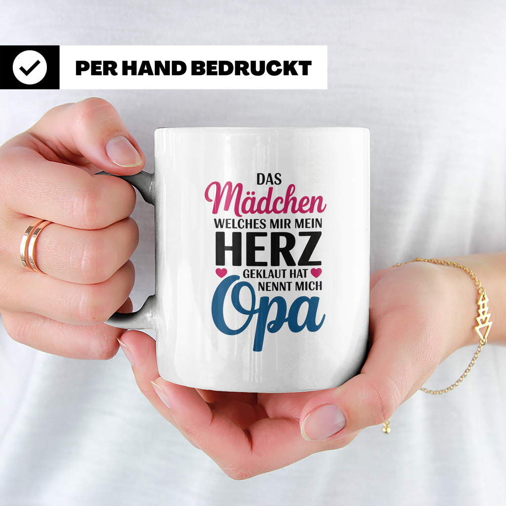 Opa Tasse - Das Mädchen, welches mein Herz geklaut hat - Ges – Weiß [farbe:weiß]