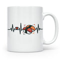 Sushi Tasse Herzschlag EKG - Kaffeetasse für Sushi Liebhaber – Weiß [farbe:weiß]