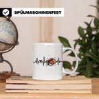 Sushi Tasse Herzschlag EKG - Kaffeetasse für Sushi Liebhaber – Weiß [farbe:weiß]