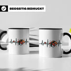 Sushi Tasse Herzschlag EKG - Kaffeetasse für Sushi Liebhaber – Schwarz [farbe:schwarz]