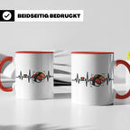 Sushi Tasse Herzschlag EKG - Kaffeetasse für Sushi Liebhaber – Rot [farbe:rot]