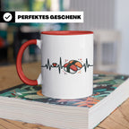 Sushi Tasse Herzschlag EKG - Kaffeetasse für Sushi Liebhaber – Rot [farbe:rot]
