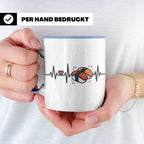 Sushi Tasse Herzschlag EKG - Kaffeetasse für Sushi Liebhaber – Blau [farbe:blau]