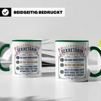 Sekretärin Tasse mit Spruch Ich habe immer Recht - Lustige G – Grün [farbe:grün]
