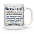Sekretärin Tasse mit lustiger Worterklärung - Geschenkidee f – Weiß [farbe:weiß]
