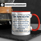 Sekretärin Tasse mit lustiger Worterklärung - Geschenkidee f – Rot [farbe:rot]