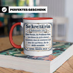 Sekretärin Tasse mit lustiger Worterklärung - Geschenkidee f – Rot [farbe:rot]