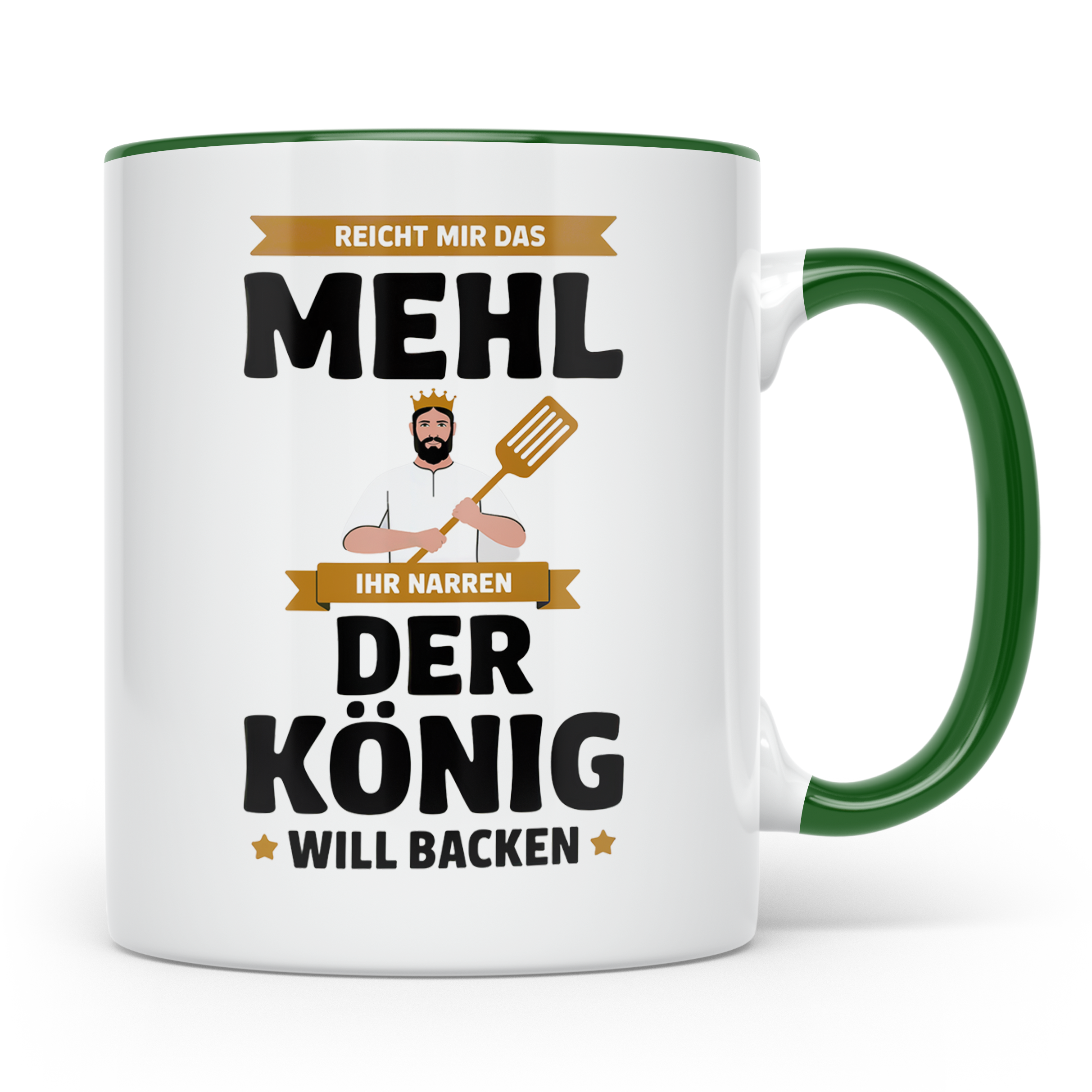 Bäcker König Kaffeetasse - Chefkoch, Backen, Hobbybäcker Tas – Grün [farbe:grün]