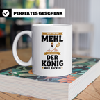 Bäcker König Kaffeetasse - Chefkoch, Backen, Hobbybäcker Tas – Weiß [farbe:weiß]