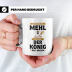 Bäcker König Kaffeetasse - Chefkoch, Backen, Hobbybäcker Tas – Weiß [farbe:weiß]
