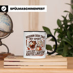 Lustige Kaffee Tasse Beginn den Tag mit Sport Lass den Kaffe – Schwarz [farbe:schwarz]