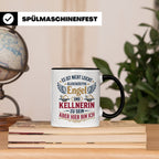 Kellnerin Tasse mit lustigem Spruch - Geschenk für Servicekr – Schwarz [farbe:schwarz]
