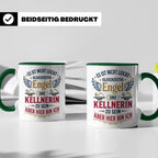 Kellnerin Tasse mit lustigem Spruch - Geschenk für Servicekr – Grün [farbe:grün]
