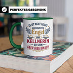Kellnerin Tasse mit lustigem Spruch - Geschenk für Servicekr – Grün [farbe:grün]