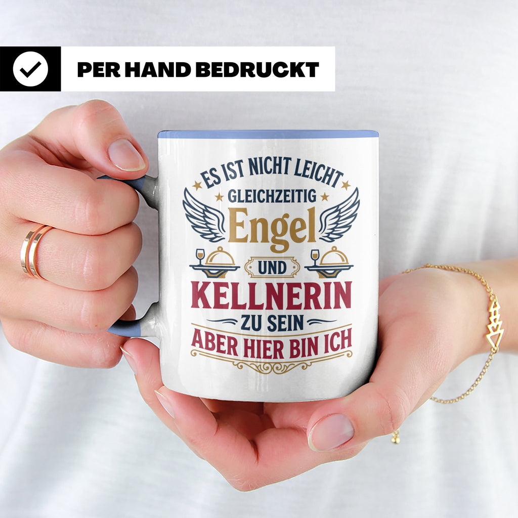 Kellnerin Tasse mit lustigem Spruch - Geschenk für Servicekr – Blau [farbe:blau]