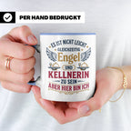 Kellnerin Tasse mit lustigem Spruch - Geschenk für Servicekr – Blau [farbe:blau]