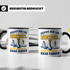Kranführer Tasse mit lustigem Spruch Reicht mir die Hebel -  – Schwarz [farbe:schwarz]