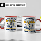Kranführer Tasse mit lustigem Spruch Reicht mir die Hebel -  – Rot [farbe:rot]
