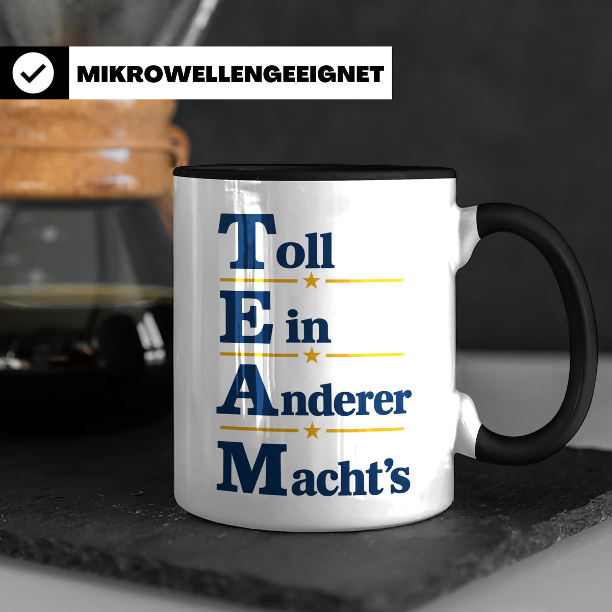 TEAM Toll Ein Anderer Machts Tasse lustig für Büro und Arbei – Schwarz [farbe:schwarz]