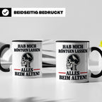 Röntgenbild Vogel Tasse mit Spruch Hab mich röntgen lassen a – Schwarz [farbe:schwarz]