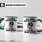 Röntgenbild Vogel Tasse mit Spruch Hab mich röntgen lassen a – Grün [farbe:grün]
