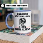 Röntgenbild Vogel Tasse mit Spruch Hab mich röntgen lassen a – Blau [farbe:blau]