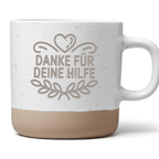 Tasse Danke für deine Hilfe - Dankeschön Kaffeetasse für Helfer & Freunde - Becher mit Herz & Lorbeerkranz - Geschenkidee Unterstützung
